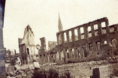 Ruins near the Powder Magazine, Ypres, June 1915 by English Photographer
